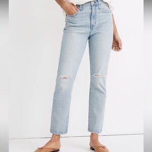 Madewell Slim Cropped Boyfriend Ripped Edition Size 25 NWOT